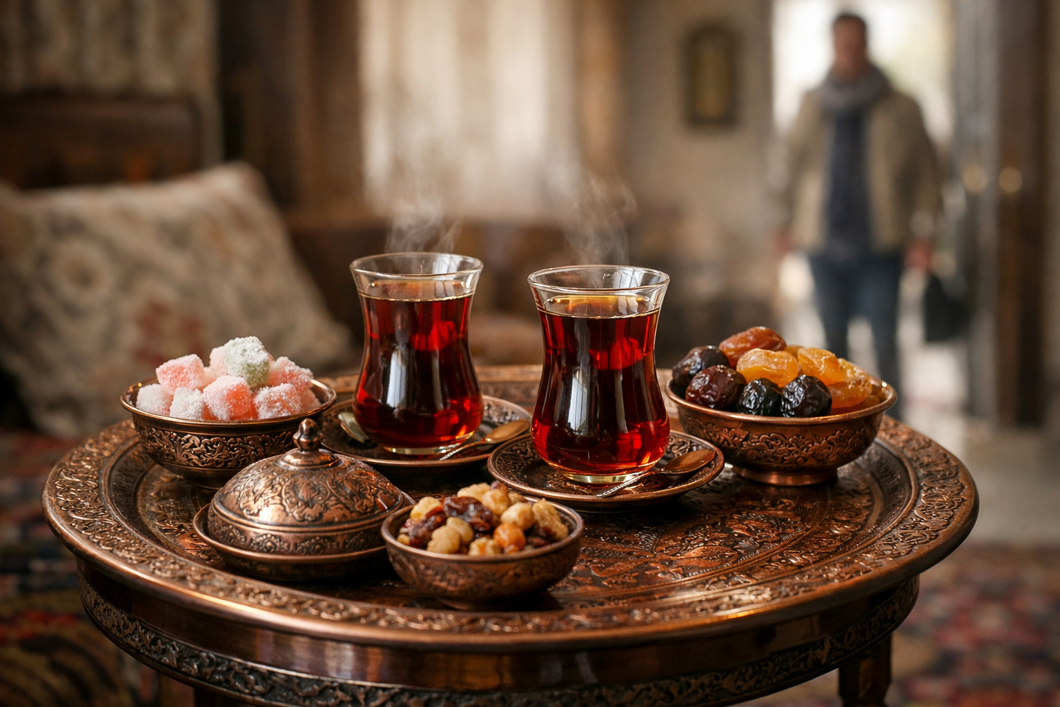 Cay ve kucuk atistarmaliklar ile hos geldin ikrami
